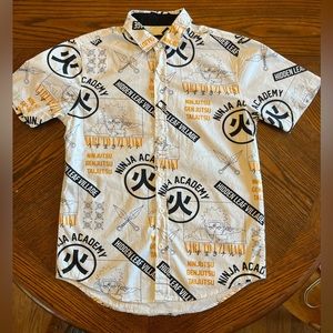 Naruto Shippuden Collection Button Down Shortsleeve Shirt Size Small